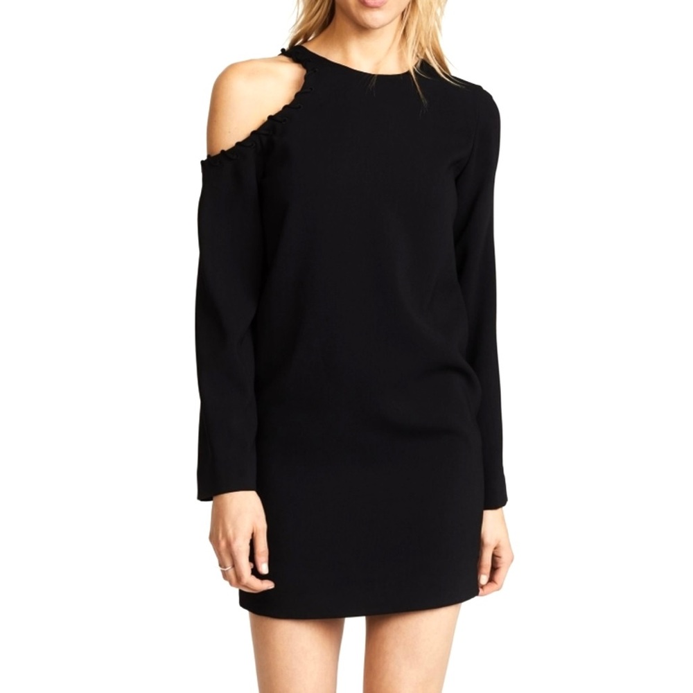 IRO BLACK LONG SLEEVE MINI DRESS